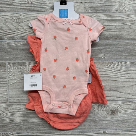 NEW 2 Pc Dress & Bodysuit Apples 3M