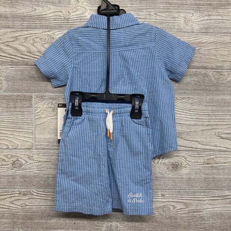 NEW Button Up Shirt & Shorts Orange Juice 3t