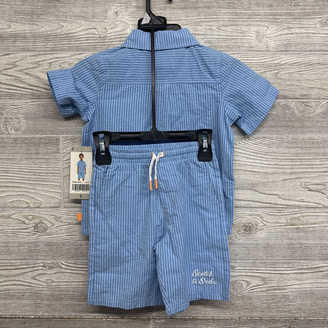 NEW Button Up Shirt & Shorts Orange Juice 5