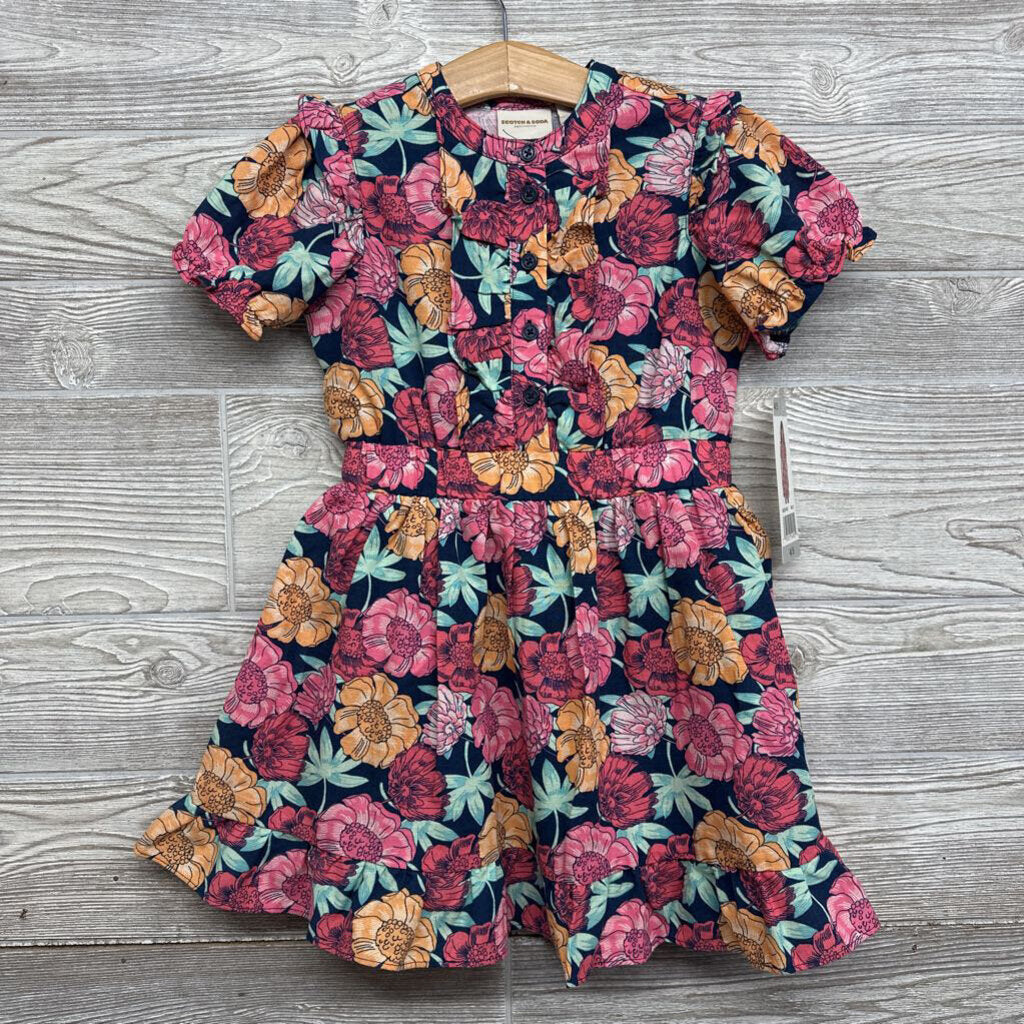 NEW Woven Tiered Dress Flowers 4-5