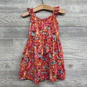 Tank Flutter Strap Dress Flowers 2t