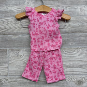 Ribbed Shirt & Pants Flowers 3m