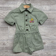 Button Up Romper Smiley Face Patches 5