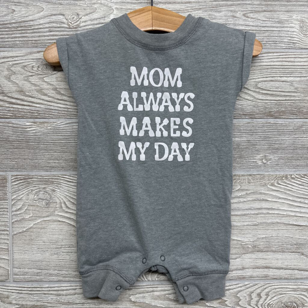 Shorty Romper Mom Always Makes My Day 0-3m