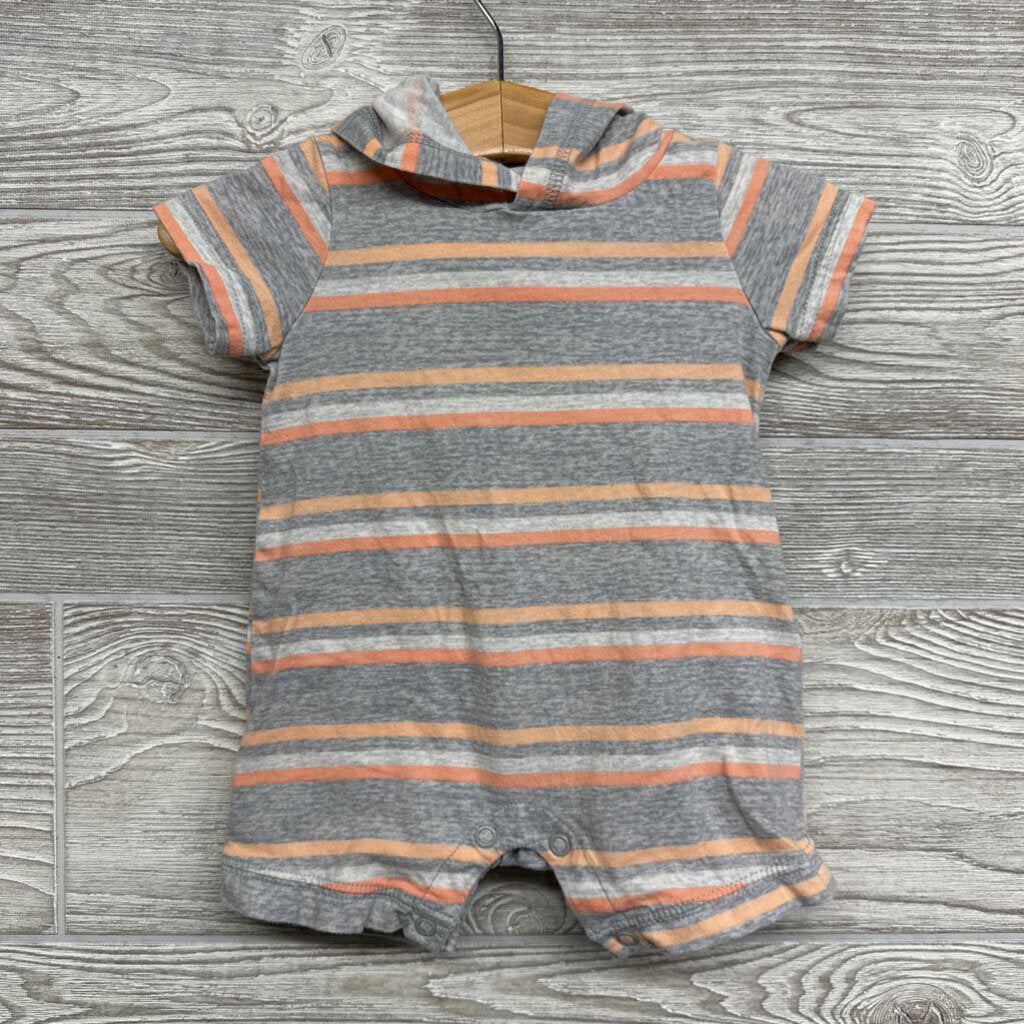 Shorty Romper W/ Hood Stripes 3m
