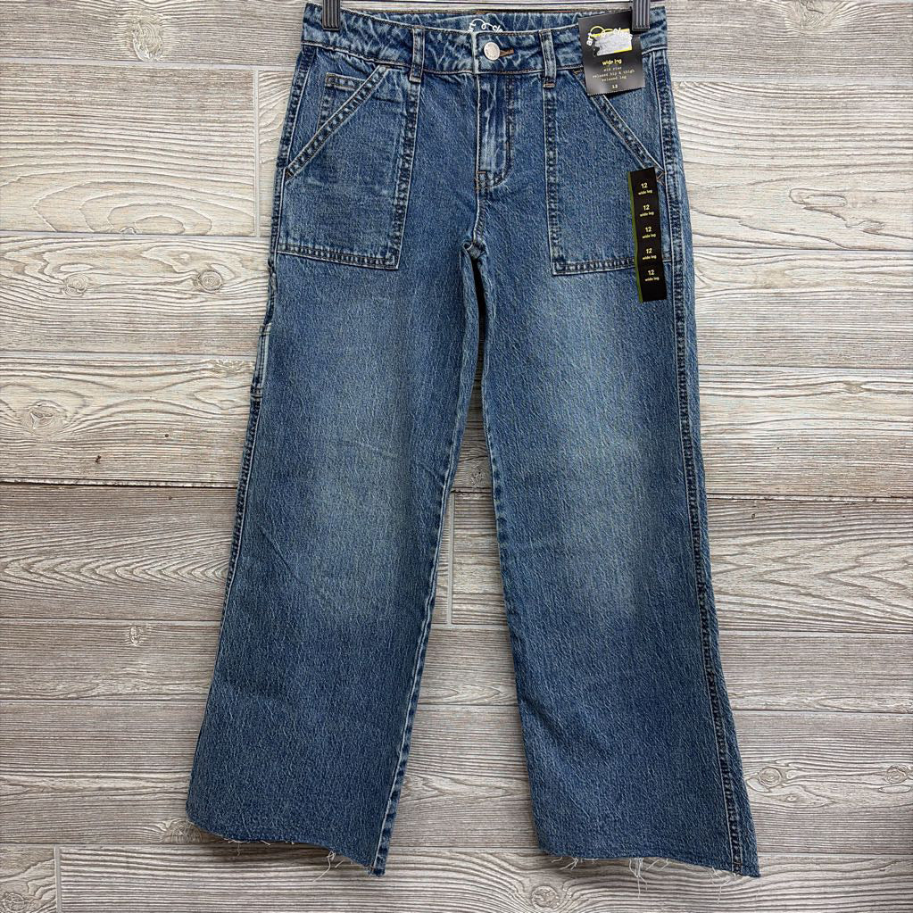 NEW Wide Leg Denim Carpenter Jeans 12