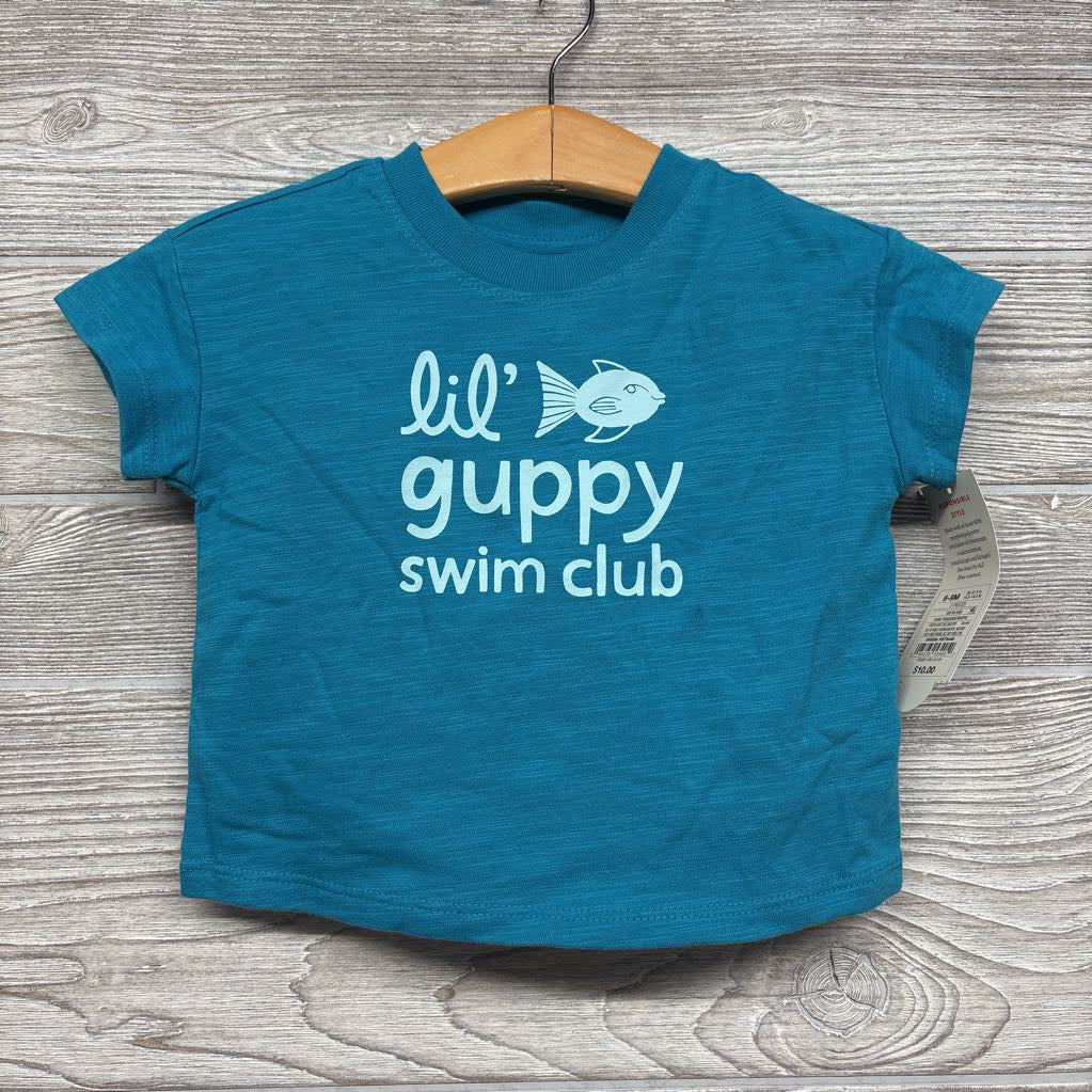 NEW Shirt & Shorts Lil' Guppy Swim Club 6-9m