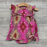 NEW Flutter Sleeve Dress & Headwrap Printed 6-9m