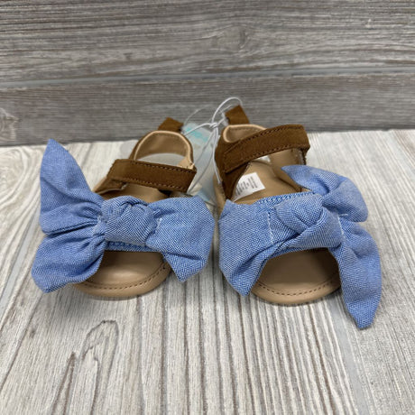 NEW Chambray Bow Sandals 2c