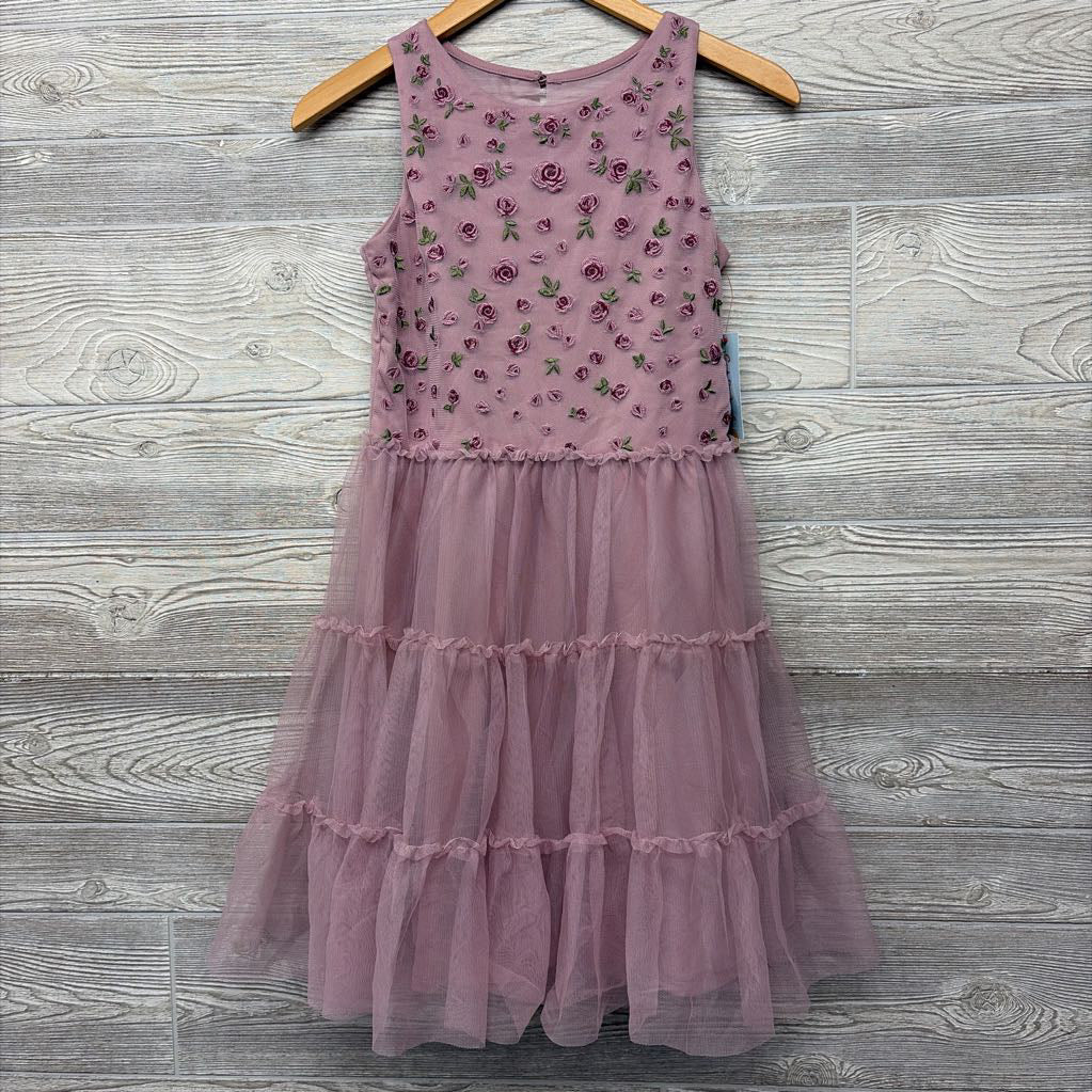 NEW Tank Tulle Dress Embroidered Flowers 14