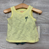 NEW Tank Top & Embossed Shorts Pineapple Checkered 3-6m
