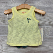 NEW Tank Top & Embossed Shorts Pineapple Checkered 3-6m