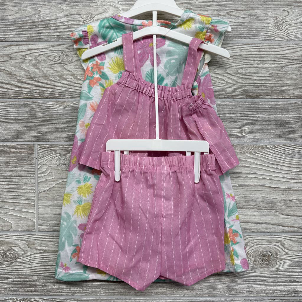 NEW PJ Gown & 2 Pc PJs Flowers Dotted Stripes 12m