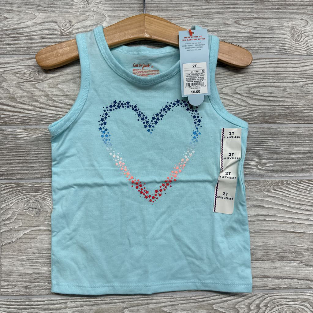 NEW Tank Top Stars Heart 2t