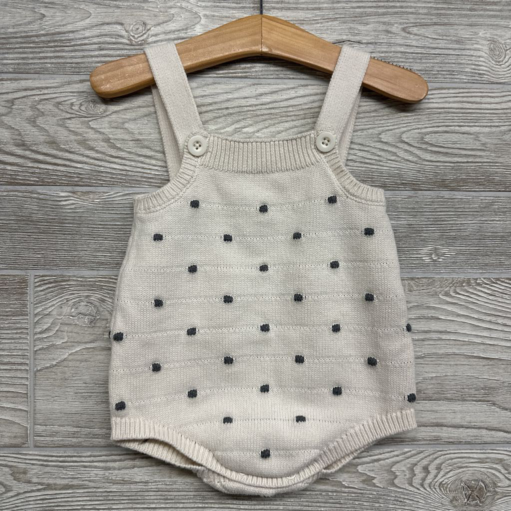 Knit Romper Dots 12m
