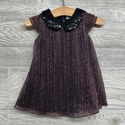 Layered Sheer Shimmer Dress Sequin Neck 12m