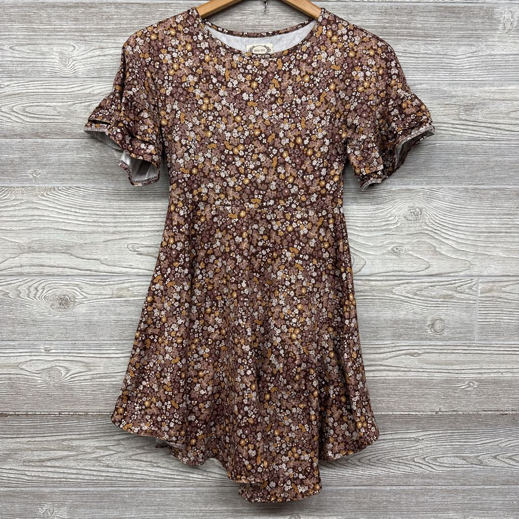 Bell Sleeve Dress Flowers 8