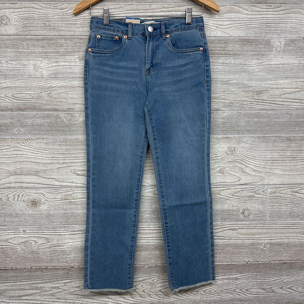 NEW High Rise Ankle Straight Jeans 10-12