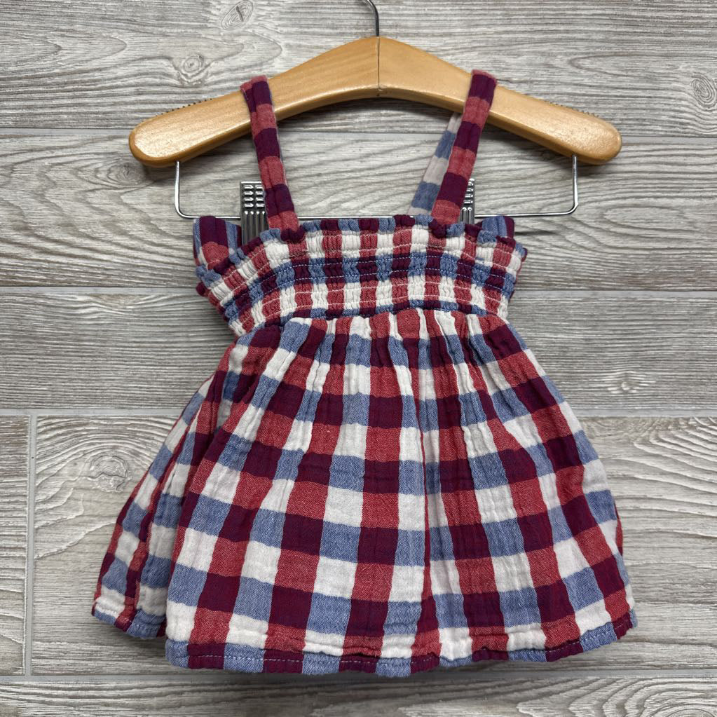 Muslin Smocked Dress & Bloomers Gingham 2t