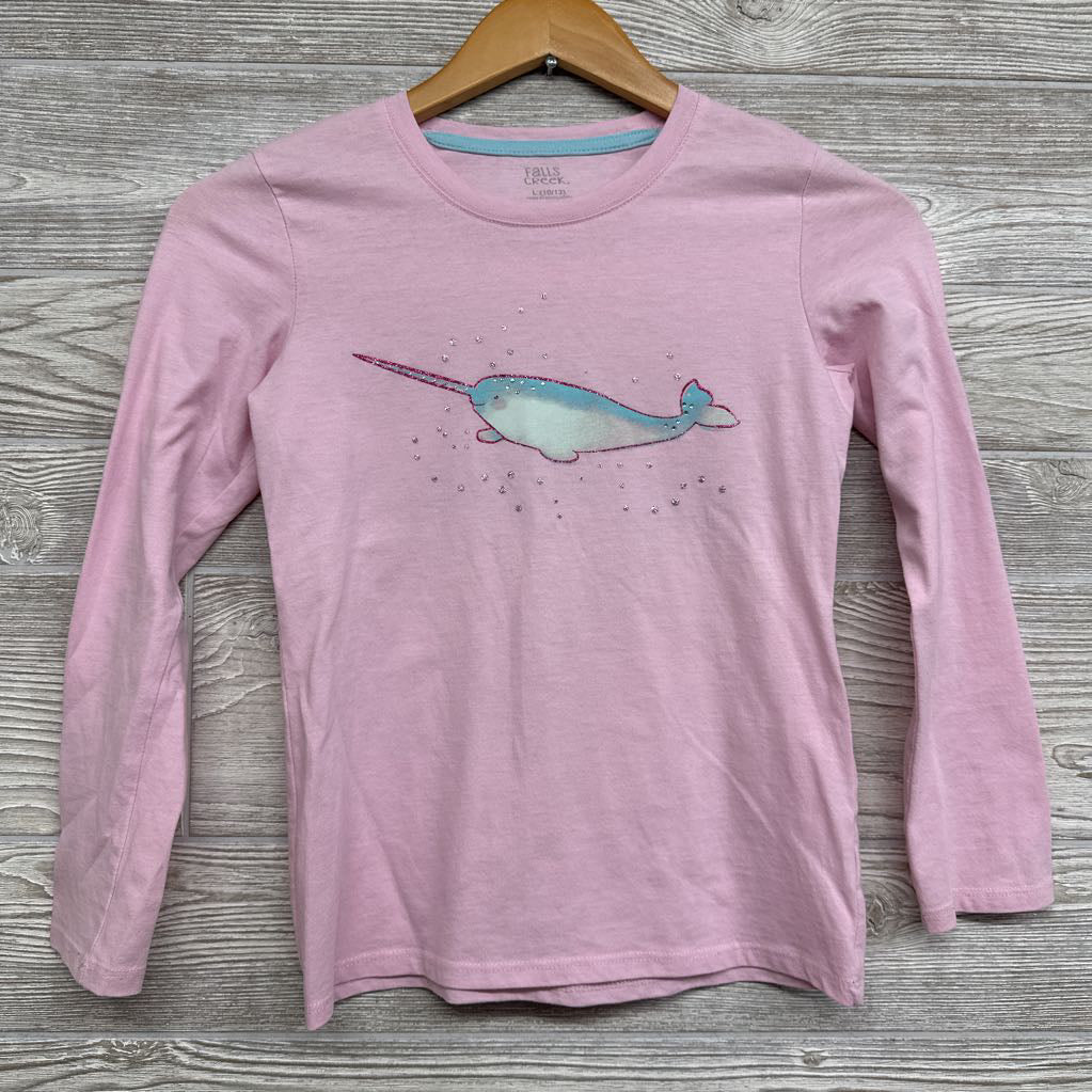 LS Shirt Glitter Narwhal 10-12