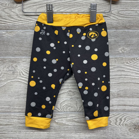 Iowa Hawkeyes Side Snap Shirt Ruffles & Polka Dot Pants 3-6M