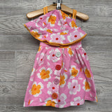 Tank Dress Flowers Buttons, Bloomers & Sunhat 18M
