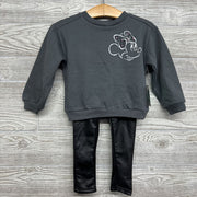 NEW Crewneck Minnie Mouse & Faux Leather Pants 24M