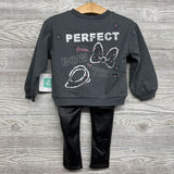 NEW Crewneck Minnie Mouse & Faux Leather Pants 24M