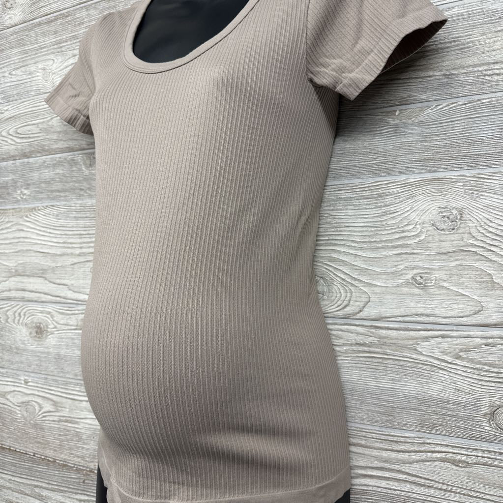 Ribbed Scoop Neck Shirt Small