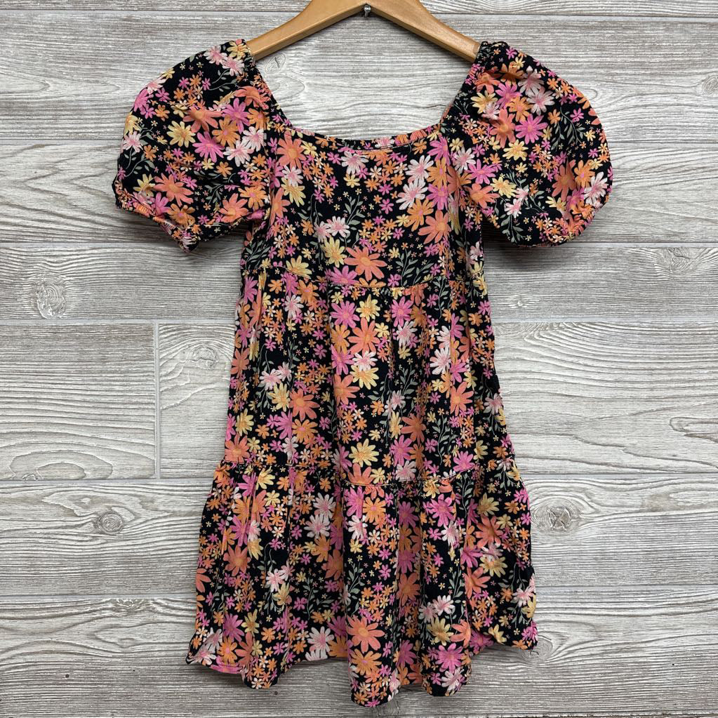 Tiered Cap Sleeve Dress Flowers 7