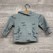 Ribbed Hooded Shirt Planes Ruffle Pocket 3M