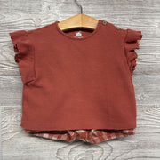 Flutter Sleeve Waffle SS Shirt & Gingham Shorts 18M