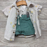 Button Up SS Shirt Pineapples & Shorts 3M