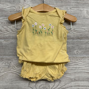 Organic Bodysuit & Shorts Flower 6-12M