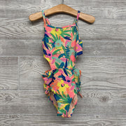 1 Pc Swimsuit Flowers 4t
