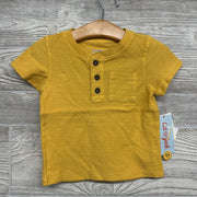 NEW Textured Henley Shirt Chest Pocket 12m