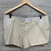 NEW Side Panel Midi Denim Shorts 14/Large