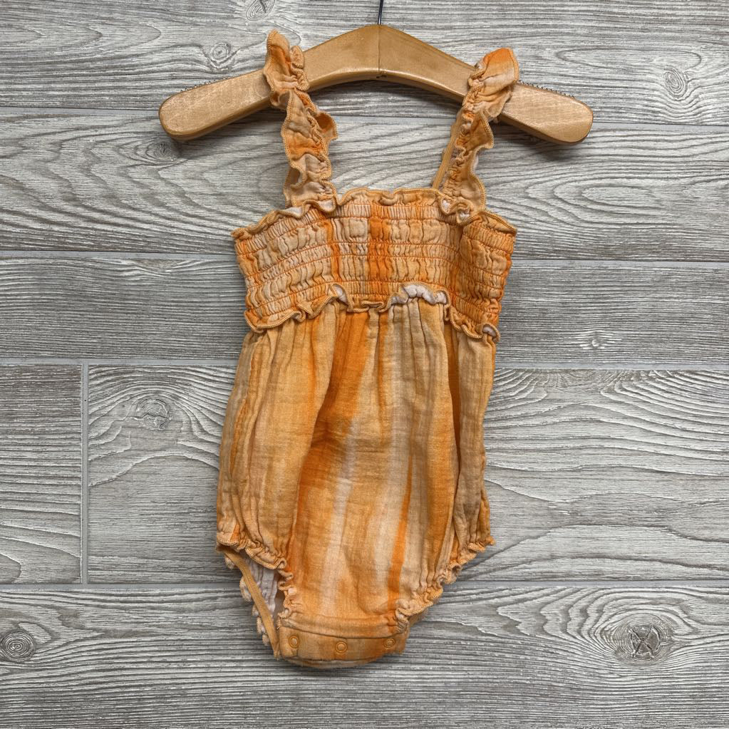 Smocked Gauze Romper Tank 12M