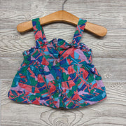 Gauze Button Up Tank Top Flowers 12m