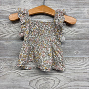 Smocked Flutter Sleeve Shirt 12m