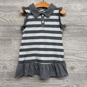 Tank Polo Dress Stripes Ruffle Trim 18-24m