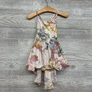 Halter Hi-Lo Dress Flowers Ruffle Trim 9-12m