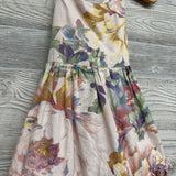 Halter Hi-Lo Dress Flowers Ruffle Trim 9-12m