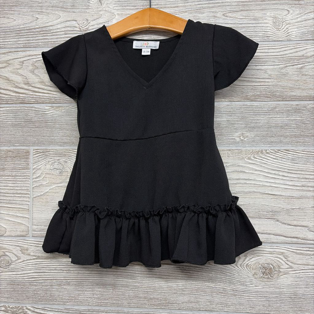 Flutter Sleeve V Neck Dress 18-24m