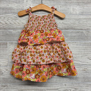 Smocked Tank Tiered Dress Flowers 18m