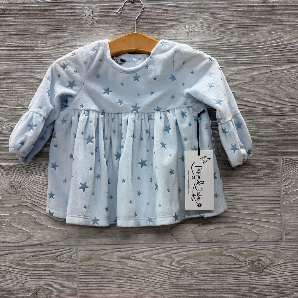 NEW LS Velour Tunic Stars 12m