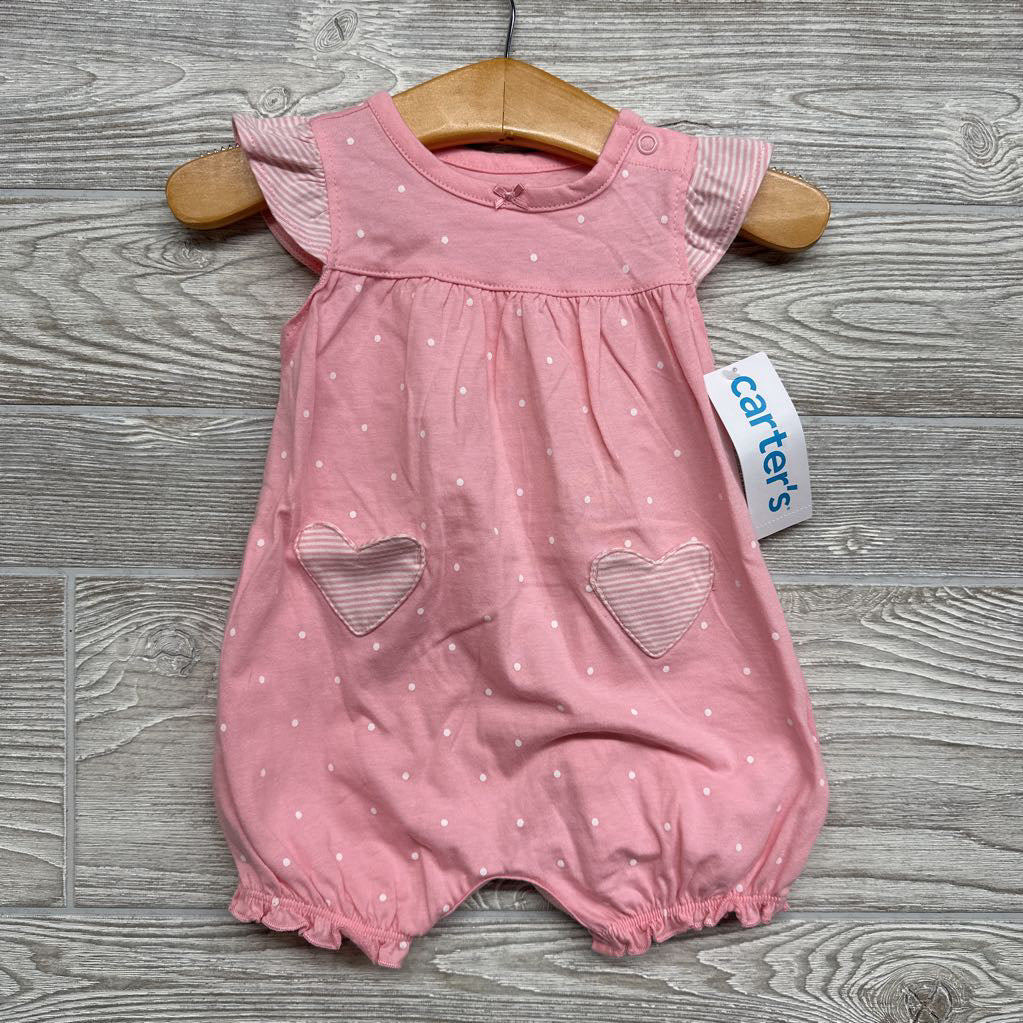 NEW Bubble Romper Dots Heart 3m