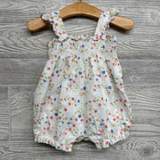 Tank Textured Bubble Romper Flowers 6M