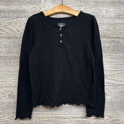 LS Waffle Knit Henley Shirt Lettuce Trim 8