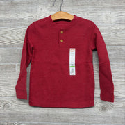 NEW LS Waffle Knit Henley Shirt 3T